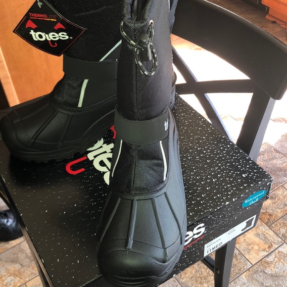 Totes wave men’s waterproof winter boot black main image 5